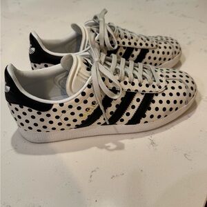 Adidas Black and White Dot Sneakers